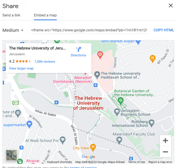 embed map